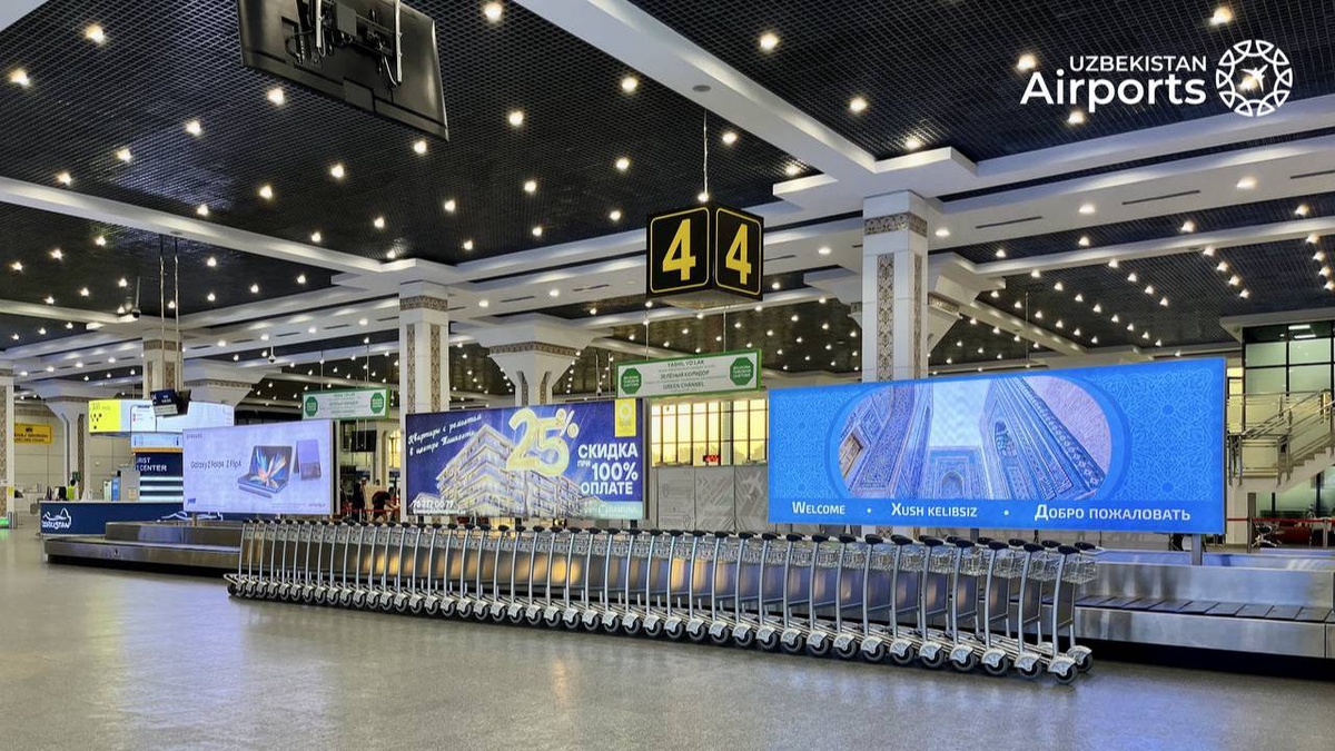 Tashkent airport recently procured new luggage trollies